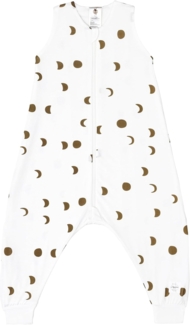 LÄSSIG Kinder Schlafoverall mit Beinen 0,5 TOG atmungsaktiv aus Jersey mit Tencel™ Lyocell/Sleeping Jumper Moon Milky, Größe 98/104