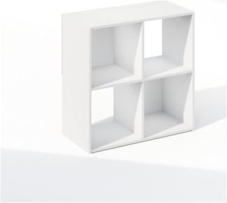 Furinno Pelli Kubischer Aufbewahrungsschrank, Bücherregal, 4 Würfel, Weiß