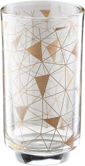 longdrink Geometric 6,5 x 12,5 cm Glas Bronze