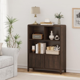 Kommode Lukkodso 103x80x28 cm Walnussoptik [en. casa]