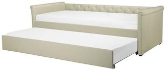 Tagesbett LIBOURNE 80 x 200 cm Stoff Beige