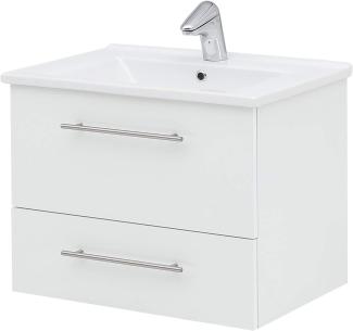SCHILDMEYER Waschtisch Waschbecken Unterschrank Badmöbel weiß 65 x 52,5 x 45,5 cm