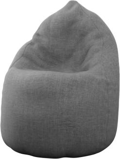 Sitzsack Mini, 120 L, Polyester Grau, 70 x 70 x 90 cm