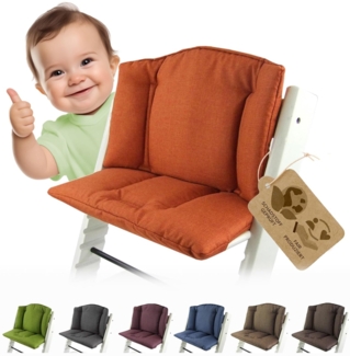 Bambiniwelt Sitzkissen, kompatibel mit Stokke 'Tripp Trapp' Hochstuhl, meliert orange