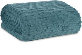 Wohndecke Kuscheldecke Gemusterte Sofadecke Tagesdecke Couchdecke Decke LISA minze 200x220 minze