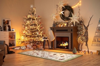 Villeroy & Boch Teppich Nostalgic Shine Toy's Delight, eckig, rund und Läufer, rechteckig, Höhe: 6 mm, Weihnachten, Wohnzimmer, Flur, Geschenk, Toys Delight, Dekoration