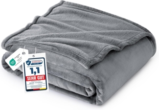 BEDSURE Kuscheldecke Flauschig Decke Fleecedecke - Wohndecke Warm Winter Weich, Sofadecke XL, Decke Couch Blanket, Wohn- & Kuscheldecken 150x200 cm, Sofa überwurfdecke Grau