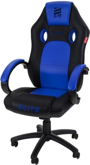 ELITE Gaming Stuhl MG100 EXODUS - Ergonomischer Bürostuhl - Schreibtischstuhl - Chefsessel - Sessel - Racing Gaming-Stuhl - Gamingstuhl - Drehstuhl - Chair - Kunstleder Sportsitz (Schwarz/Blau)