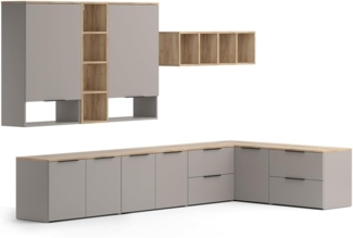 Wohnwand Wido Greige 9 Teile Vicco