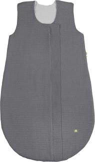 Odenwälder 1615 Musselin Schlafsack wattiert Grau