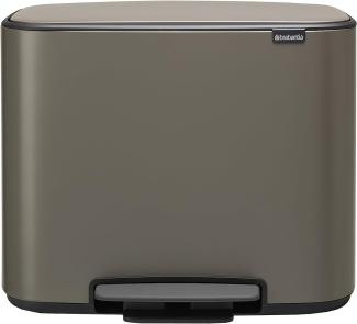 Brabantia Bo Treteimer 3x11 L Abfalleimer, Metall, Platinum, 54x36. 5x44 cm