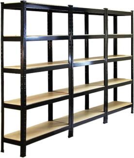 3 x Monster Racking T-Rax 75cm Lagerregal Schwarz