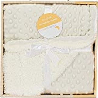 Interbaby 00891-05 Blasen Babydecke mit Sherpa Rückseite, beige, 720 g