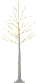 HOMCOM LED Baum 150 cm Lichterbaum, mit 120 Warmweiß 3 Helligkeitsstufen LED, Dimmfunktion, LED wechselbar, Warmweiß, für Party, Geburtstag, Hochzeit IP44 weiß