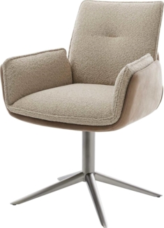 Drehstuhl Nela-Flex Materialmix Schlamm Fußkreuz Graphit 360° drehbar Wippfunktion