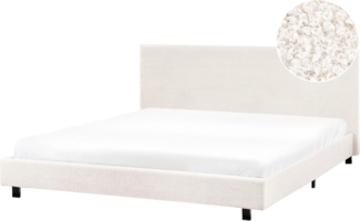 Wasserbett Bouclé ALBI 180 x 200 cm Cremeweiß