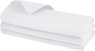 Engelland Geschirrtuch Poliertuch, (Vorteils-Set, 3-tlg, Waffel-Pique), 100 % Baumwolle, integrierte Aufhängeschlaufe, 70 x 50 cm