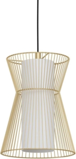 Eglo 99635 Hängeleuchte MASETA goldfarben weiss H:110 Ø:22,5cm dimmbar