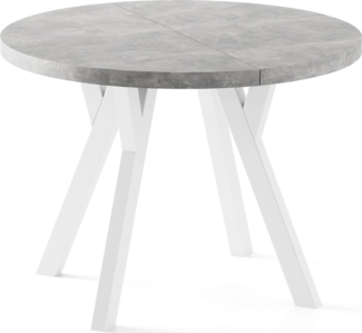 WFL GROUP Esstisch Twixy (erhältlich in 2 Größen – Durchmesser 100 cm, ausziehbar auf 250/300 cm), XXL groß extra lang Ausziehtisch für 5-16 oder 5-14 Personen