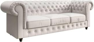 Chesterfield Sofa Hermine (Kunstleder) Weiß