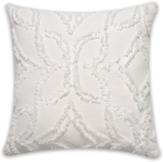 Sehlbach Kissen Chenille-Blüte weiß 45 x 45 cm