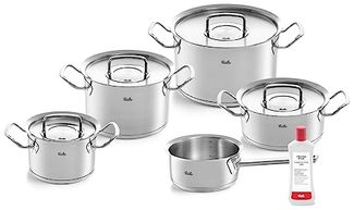 Fissler Original-Profi Collection/Edelstahl-Kochtopfset, 5-teilig, inkl. Metall-Deckel + Gratis Edelstahlpflege - Induktion [Exklusive bei Amazon]