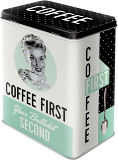 Nostalgic-Art Vorratsdose Kaffeedose Blechdose - Coffee First
