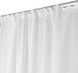 Haus und Deko Gardine Voile Dekoschal Gardine Emotion weiß Organza Vorhang Kräuselband weiß, Kräuselband (1 St), transparent, Polyester