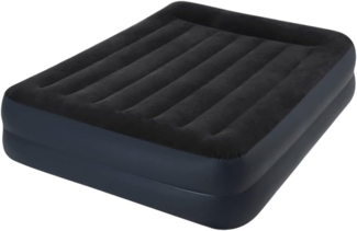 Intex Luftbett mit integrierter Luftpumpe, Blau, 203 x 152 x 42 cm, 64124