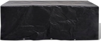 vidaXL Gartenmöbel-Abdeckung mit 8 Ösen, Polyethylen schwarz, 229 x 113 x 73 cm