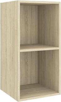vidaXL TV-Wandschrank Sonoma-Eiche 37x37x72 cm Holzwerkstoff 805474