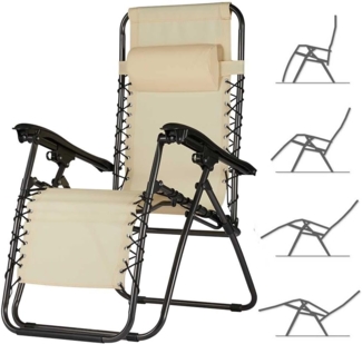 BAKAJI 2832076 Gartenliege, Beige