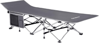 KingCamp Feldbett Feldbett XL Outdoor Camping Liege Klappbett Gäste Bett Stahl 190x67 cm
