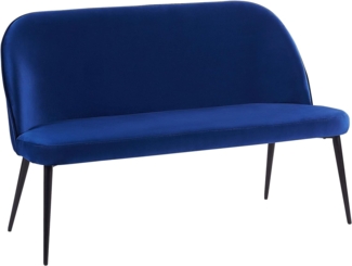 2-Sitzer Sofa Samtstoff marineblau OSBY