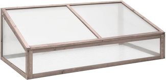vidaXL Gewächshaus Grau 110x56x39 cm Tannenholz 362647