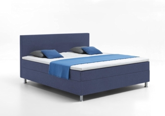 ATLANTIC home collection Edison Boxbett inklusive Rost und H3 Federkernmatratze, Blau, 160x200 cm