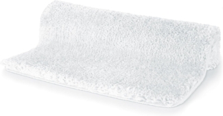 Spirella Badteppich Badematte Duschvorleger Mikrofaser Hochflor | flauschig | rutschhemmend | geeignet für Fußbodenheizung | 60x90 cm | Weiß