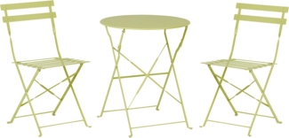 Bistro Set FIORI Metall Limettengrün