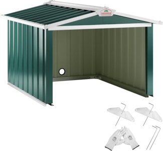 Gardebruk Mähroboter Garage, Stahl, Grün, Satteldach, 63 x 86 x 100 cm