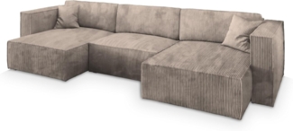 Masseno Ecksofa SARMO mit Schlaffunktion U-Form, Sofa mit Bettkasten