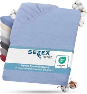 SETEX Bettlaken Frottee, Frottee, Gummizug: rundum, (1 Stück), kuschelig weiches Qualitäts-Spannbetttuch mit elastischem Gummizug