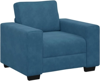 vidaXL Sessel Blau 60 cm Samt 4105256