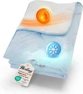 Herlag 4-Jahreszeitenbett 2-in-1 Bettdecke Sommer- & Winterseite Kühlend & Wärmend, Ganzjahresdecke