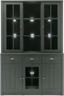 Buffetschrank Forres in grün Landhaus 130 x 196 cm