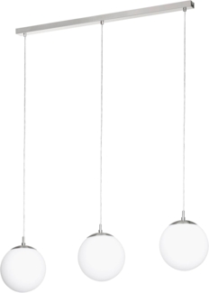 Eglo 900395 Hängeleuchte RONDO Glas opal-matt weiss E27 3X40W L:96cm B:20cm H:110cm dimmbar