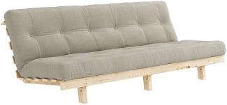 Karup Design LEAN Futonsofa Gestell Natur, Matratze Leinen