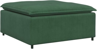 vidaXL Modulares Sofa Fußhocker-Modul Dunkelgrün 100x100x48 cm 4104502