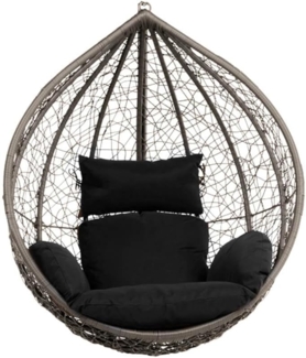 HOME DELUXE Polyrattan Hängesessel CIELO - Schwarz nur Korb