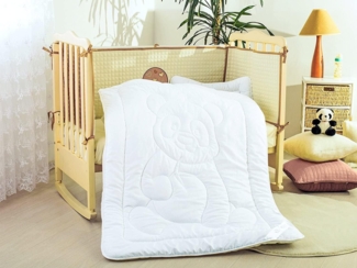 SEI Design Kinderbettdecke 100x135 Pandabär, Füllung: Poyester, gesteppter Pandabär