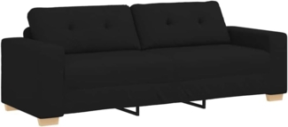 vidaXL 3-Sitzer-Sofa Schwarz 180 cm Stoff 4105090